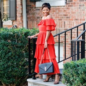 Sassy Tiered Ruffle Midi Dress